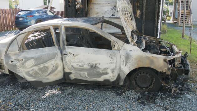 Incendie dans une voiture à Rouyn-Noranda