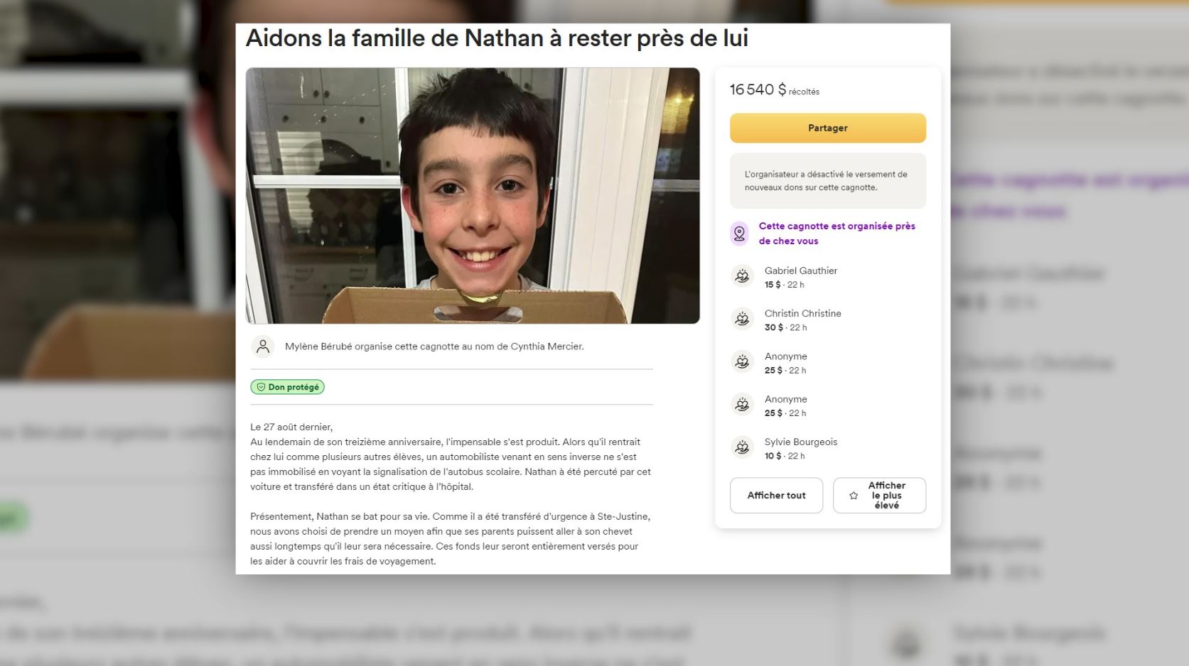 Après le drame à Amos : La famille de Nathan démarre le « Projet Nathan ...